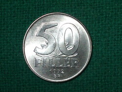 50 Filér 1972 ! Only 470,001 pcs. Done! It was not in circulation! Greenish!
