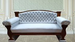 Gyönyörűséges antik 19. századi biedermeier kanapé felújítva