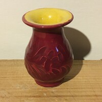 Small burgundy vase