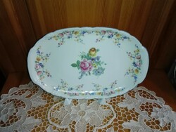Oval porcelain flower serving dish, offerer, centerpiece.