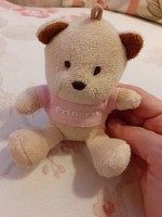 PLÜSS - rózsaszin, Princess feliratú pólóban picike plüss maci mackó vagy kutya