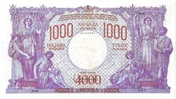Jugoszlávia 4000 jugoszláv korona 1919 REPLIKA UNC