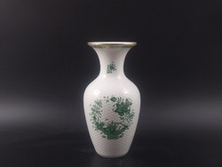 Herendi zöld indiai kosár mintás váza