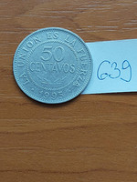 BOLÍVIA 50 CENTAVOS 1995 Stuttgart mint, Rozsdamentes acél #639