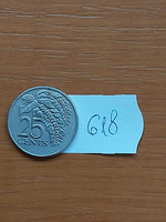 TRINIDAD ÉS TOBAGO 25 CENT 2003 Chaconia VIRÁG, Réz-nikkel #618