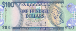 Guyana 100 dollar 2022 UNC