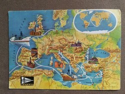 Mahart képeslap, Európa