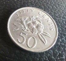 Singapore 50 cents.1988