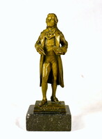 XIX. Bronze Schiller small plastic sculpture marked at the end of Sz!