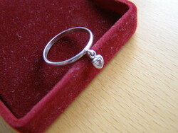 Női szívecskés ezüst gyűrű