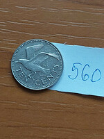 Barbados 10 Cent 1987 Bonaparte Seagull, Copper-Nickel #560