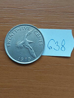 Bermuda 25 cents 1979 copper-nickel, white-tailed tropicbird, ii. Elizabeth #638