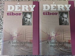 tibor Déry: the unfinished sentence i-ii. HUF 2,490.