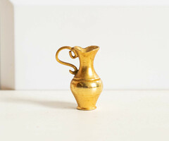 Mini réz? fém váza, kiöntő - babaházi kiegészítő, bababútor, miniatűr