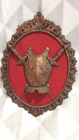 Középkori lovag címer, falidísz (M3140)
