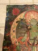 Régi buddha buddhista nagy festtet vaszon nyomtatas nepal tibet kinai keleti fali kep
