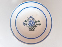 Old folk decorative plate with flower basket wall plate Wilhelmsburg plate