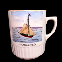 Old Zsolnay Balaton souvenir mug