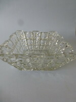 Art deco crystal serving bowl made of special cube panels