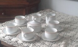 Art deco porcelain coffee set with geometric pattern from Karlsbad from the 1930s
