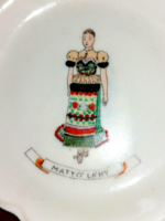 Aquincum porcelain matyó ring holder bowl for girl in folk costume