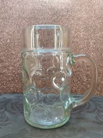 Bavarian glass beer mug