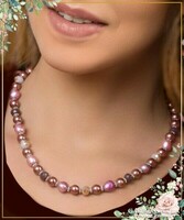 Christmas sale beautiful pink Japanese Akoya real pearl cultured pearl necklaces
