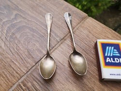 2 silver, marked teaspoons for sale