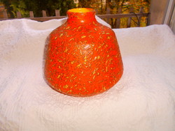 Tófej retro hasas  alakú váza