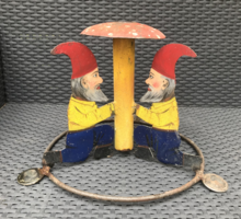Antik vas napernyő tartó, eredeti festéssel