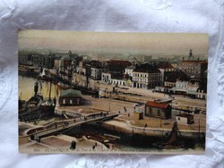 Antique French photo / postcard from Dunkirk harbor, citadel bridge and chamber of commerce around 1910