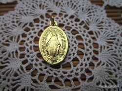 Gold-colored alu pendant wonder medal rarity 2.3x18 cm in size
