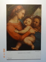 Régi festmény képeslap -  Raffaello: Madonna della tenda