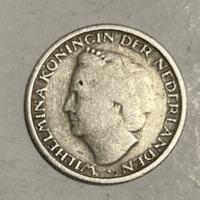 Ezüst Curaçao 1/10 Gulden, 1944-1947 - Vilma királynő (1900 - 1948)