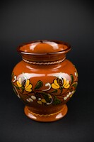 Hódmezővásárhely, hand-painted, large-sized bay vase, marked