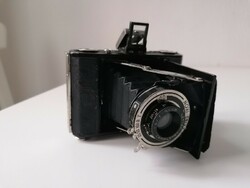 Antik Zeiss Ikon - HAFA (Hatschek és Farkas) fényképezőgép eredeti bőr tokban