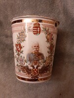 Antik I.Ferencz József 50.uralkodási évfordulója 1848-1898 zománc pohár