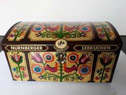 Nürnbergi retro mézeskalácsos fémdoboz