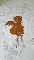 Patinated, fashionable rust-colored sheet metal angel 20 cm.
