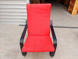A black and red IKEA rocking chair for sale. Furniture is beautiful, in perfect condition. Its covers are removable. Two arms