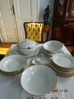 Bohemia Czechoslovak porcelain tableware, 24 pieces, with white gold border. He has!