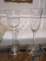 2 Crystal goblets, beautiful table centerpieces 36 cm / each