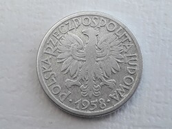Lengyelország 2 Zloty 1958 érme - Lengyel 2 Zlote, ZL 1958 külföldi pénzérme