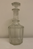 Nagyméretű, hántolt üveg, boros palack. XIX. század