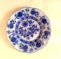 Kék-fehér antik régi angol porcelán dísztányér tál jelzett Johnson Bros holland sorozat hagyma