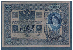 1000 Korona 1902 deutschösterreich stamp same pages aunc