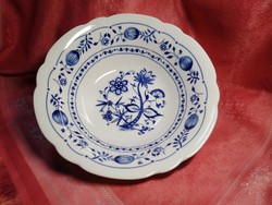 Onion-patterned porcelain deep serving bowl, centerpiece