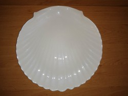 Kagyló alakú üveg kínáló átm. 31,5 cm (6p)