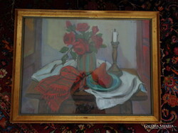 A good investment! Ilona Tokay 1907 - 1988, framed still life
