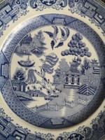 Antique willow English porcelain plate